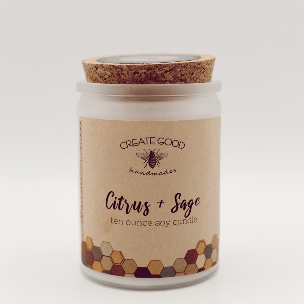 Citrus + Sage soy candle